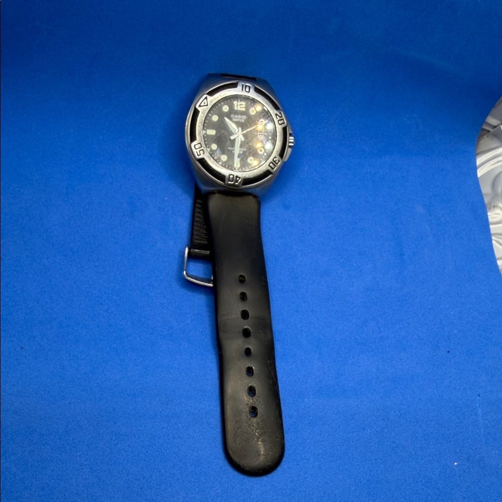 Vintage Casio Edifice EF-101 (1332)‎ Men's Analog Diver 100M Watch 40mm